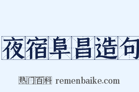 夜宿阜昌造句是什么意思的图片